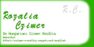 rozalia czimer business card